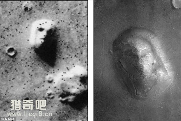 美国宇航局发布火星人脸照片 五官清晰存在外星人